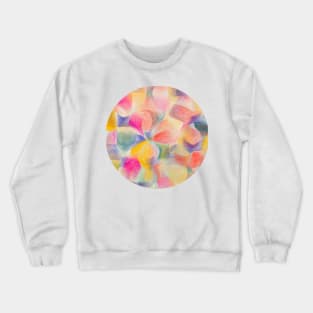 Red blue yellow watercolor original multicolor abstract modern digital design art 81 Crewneck Sweatshirt